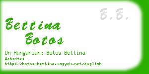 bettina botos business card